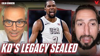 Does Kevin Durant’s Olympic legacy change his alltime ranking among NBA legends  Colin Cowherd [upl. by Mosira]