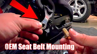 S2000 OEM Seat Belt Mounting For Race Bucket Seat PCI Rails [upl. by Humfried]