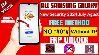 Samsung Frp Bypass 2024Android 1314 New Security 2024 JulyAugust 100 Working Solution [upl. by Pyne]