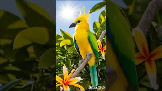 Yellow birds birds animallover birdsounds nature naturelovers ai burung [upl. by Gascony]