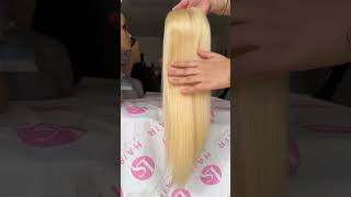 16quot long 3x5quot 613 blonde color silk base topper Indian virgin hair in stock 🚗🚗Dm：86 19026565635 [upl. by Edmead219]