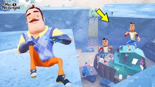 YERALTINDA BAŞKA DÜNYAYA AÇILAN EVİ BULDUK 😱 Hello Neighbor Mod [upl. by Bruell]