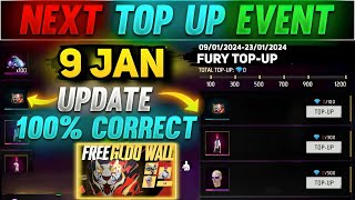 Next Top Up Event In Free Fire 9 JANUARY 2024  upcoming top up event in free fire [upl. by Ardehs2]