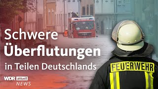 Unwetter in Deutschland Starkregen Überschwemmungen und Gewitter  Aktuelle Stunde [upl. by Ahsikad662]