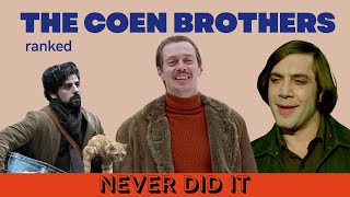 Ranking every Coen Brothers movie [upl. by Linn]