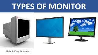 TYPES OF COMPUTER MONITOR  CRT LCD LED MONITORS  COMPUTER VIDEOS [upl. by Chick]