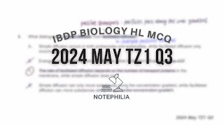 IB Biology HL 2024 May TZ1 Paper 1 Q3 [upl. by Terle411]