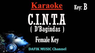 CINTA Karaoke DBagindas Nada Wanita Cewek Female key B CINTA [upl. by Sinoda730]