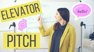 How To Create Your 30 Second Elevator Pitch  The Intern Queen [upl. by Juley]