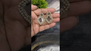 DIY Mirror earrings for Navratridiy shorts youtubeshorts tranding earringsviralshort craft [upl. by Alih]