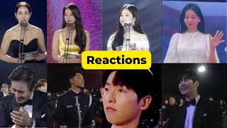 Male stars reactions when they see their wives or lovers on the Baeksang 2024 stage [upl. by Tsan192]