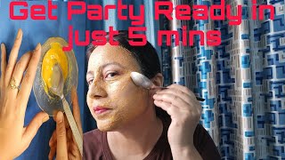 Natural Glowskin care ll Get Party Ready in just 5 mins glampetals jattprabhjot cookwithparul [upl. by Haimehen]