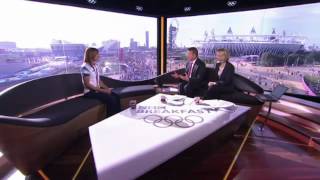 Olympic Breakfast  London 2012 Day 9  Jessica Ennis on her gold medal for Team GB [upl. by Eidoc]