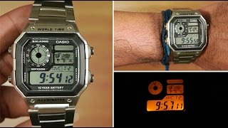 Casio Standard AE1200WHD1AV Stainless steel  Unboxing [upl. by Enitsirhc]