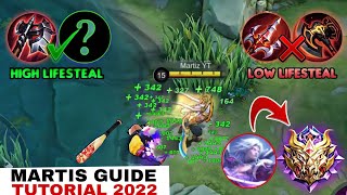 Martis Best Tutorial 2022  Martis Best Build  Best Emblem  Best Spell Tips amp Tricks 2022MLBB [upl. by Nadean]