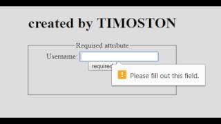 How Required Form Attribute works in HTML 5Easy tutorial 2017killer tutorial [upl. by Aicina]