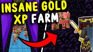 BEST GOLD XP Farm Minecraft Bedrock 121 [upl. by Latini]