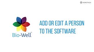 How to add person to the GDV BioWell software [upl. by Eural]