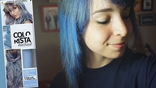 Dying My hair with LOreal Colorista washout bluehair  DIY amp REVIEW [upl. by Zampardi]