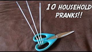 10 HOUSEHOLD PRANKS  HOW TO PRANK [upl. by Beane]