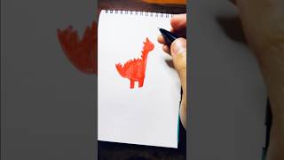 Easy giraffe drawing art drawing stepbystep shortvideo [upl. by Ahsienom12]