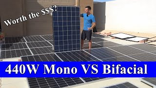 440W Mono Solar Panels VS 410W Bifacials Worth the extra cost [upl. by Dannel]