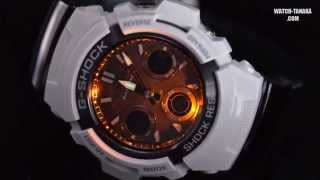 CASIO GSHOCK White and Black Series MULTIBAND6 AWGM100GW7AJF カシオ Gショック ソーラー電波 ホワイト＆ブラック [upl. by Dnalrah]