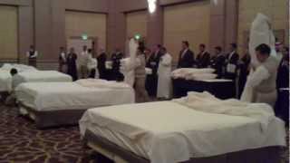 Bed Making Contest Four Seasons Hotel Riyadh [upl. by Faludi]