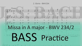 BWV2342 Gloria  Bass practice [upl. by Bailey315]