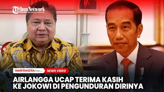 Airlangga Ucap Terima Kasih ke Jokowi di Pengunduran Diri Ketum Golkar [upl. by Wills]