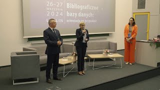 IV Konferencja Naukowa Konsorcjum BazTech quotBibliograficzne bazy danych orientacja na przyszłośćquot [upl. by Akcinat]