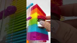 Playing With 3D Mystery Rainbow Pin Art Toy by Grin Studio shorts [upl. by Ahsoj]