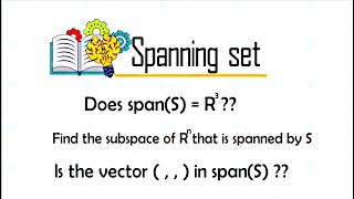 Span  Span of a set of vectors  polynomials and matrices شرح جميع الحالات [upl. by Ibok]