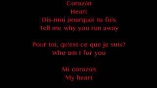 Maitre GIMS ft Lil Wayne and French Mountain  Corazon Lyrics With English Subtitle [upl. by Fachanan435]