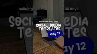 Building a Design Studio in 30 Days  DAY 12  Social Media Templates ✨ [upl. by Aekerly461]