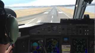 Dash 8 Q400 Cockpit Landing [upl. by Merlina]