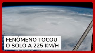 Estação Espacial Internacional mostra a dimensão do furacão Helene que já deixou 40 mortos nos EUA [upl. by Annnora226]