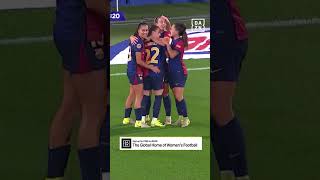 🍾 Champagne passing from Barcelona as Ona Batlle makes it 40 against Eibar [upl. by Artaed]