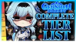 The COMPLETE Genshin Impact Character Tier List 2023 [upl. by Norag]