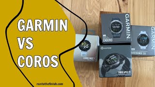 Garmin vs Coros Watches for Running  RunToTheFinish [upl. by Shuping365]