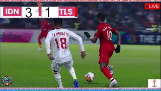 indonesia vs timor leste live  aff u19 2024  LIVESCORE AI [upl. by Nottarts41]