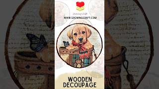 Decoupage on wood  Decoupage Art for beginners growingcraft [upl. by Akselaw]