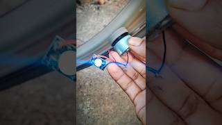 Free Energy Dynamo using DC Motor  How To Make Cycle Disc Brake LED Light Using DC Motor  short [upl. by Aleron]