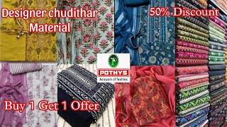 Pothys Designer Chudi Material Combo Offer  Pothys Latest Collection  Pothys Chudithar Material [upl. by Renick545]