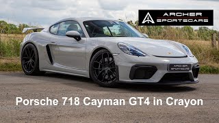 Porsche 718 Cayman GT4 For Sale  Archer Sportscars [upl. by Ainocal984]