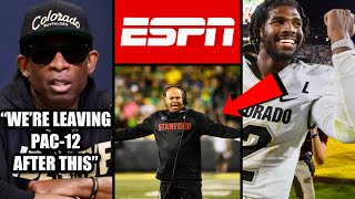 Deion Sanders EXPOSED ESPNDISNEY Is Sabotaging BuffsStanford Game “BUFFS Leaving PAC 12” [upl. by Junieta643]