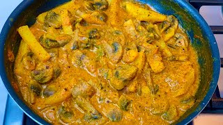 ଓଡିଆ ଛତୁ ବେସର Chhatu Besara Recipe  Mushroom Mustard Curry [upl. by Rossing]