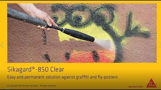 Permanent Antigraffiti Coating How to Apply Sikagard®850 Clear [upl. by Annadiana]