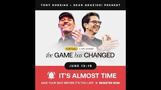 quotThe Game Has Changedquot 3 Days Virtual Event  An Invitation From Tony Robbins and Dean Graziosi [upl. by Cannon]