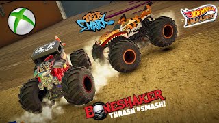 Ultimate Fight Between Tiger Shark And Bone Shaker Monster Truck Hot Wheels Unleashed [upl. by Conyers]